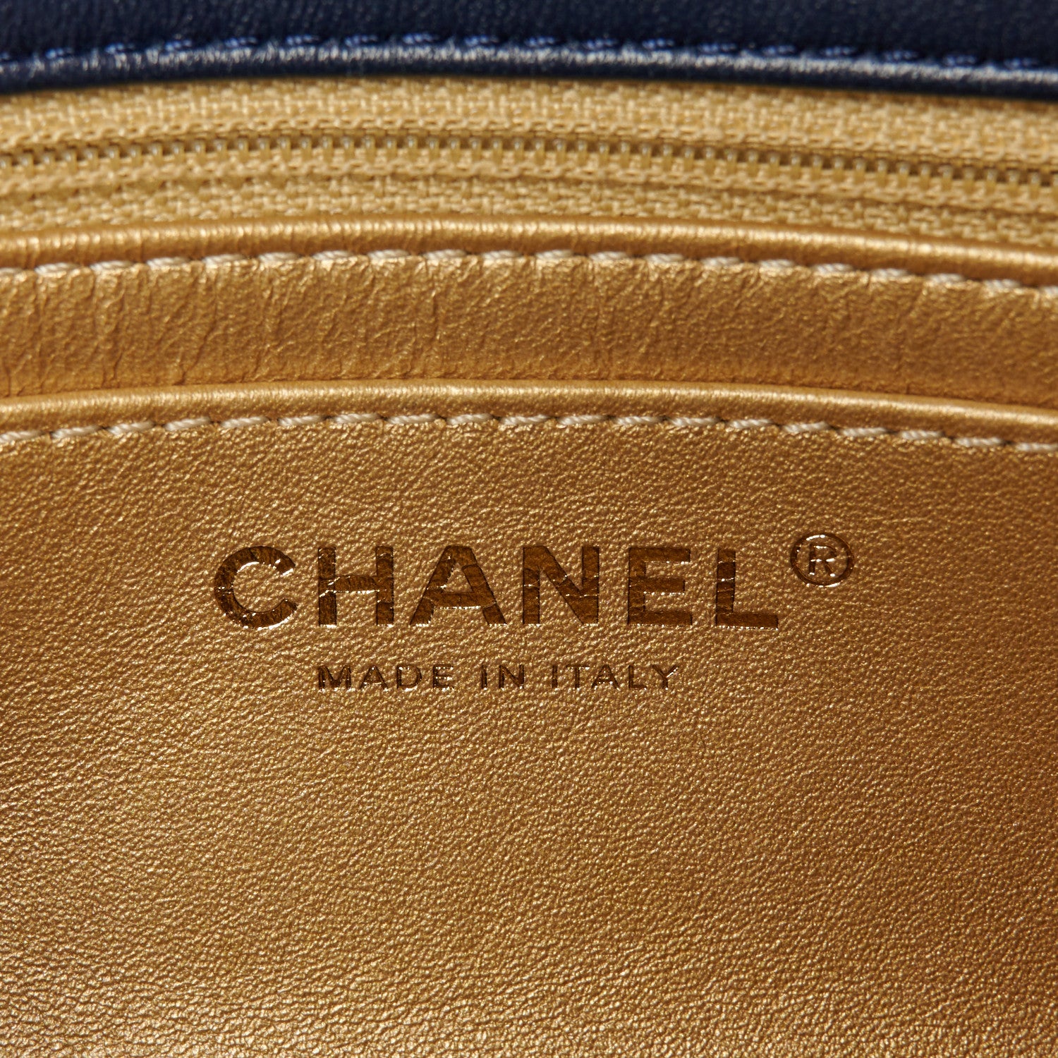 Chanel Lambskin Quilted Mini Pearl Crush Rectangular Flap Navy Blue 7 of 12