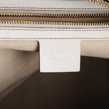 Gucci Monogram Selleria Calfskin Vintage Web Medium Boston Beige Blue Mystic White 6 of 7