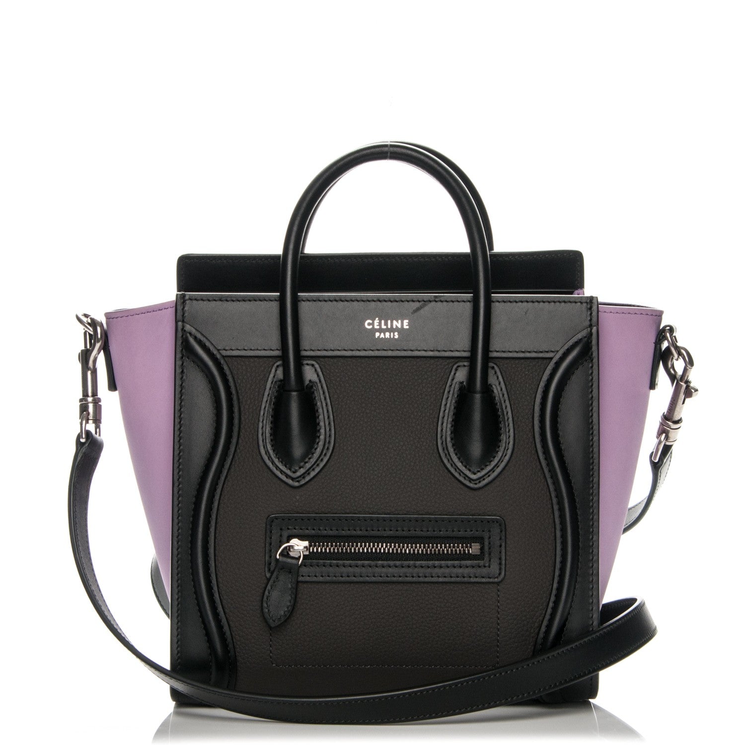 Celine Smooth Calfskin Nano Tri-Color Luggage Anthracite 1 of 6