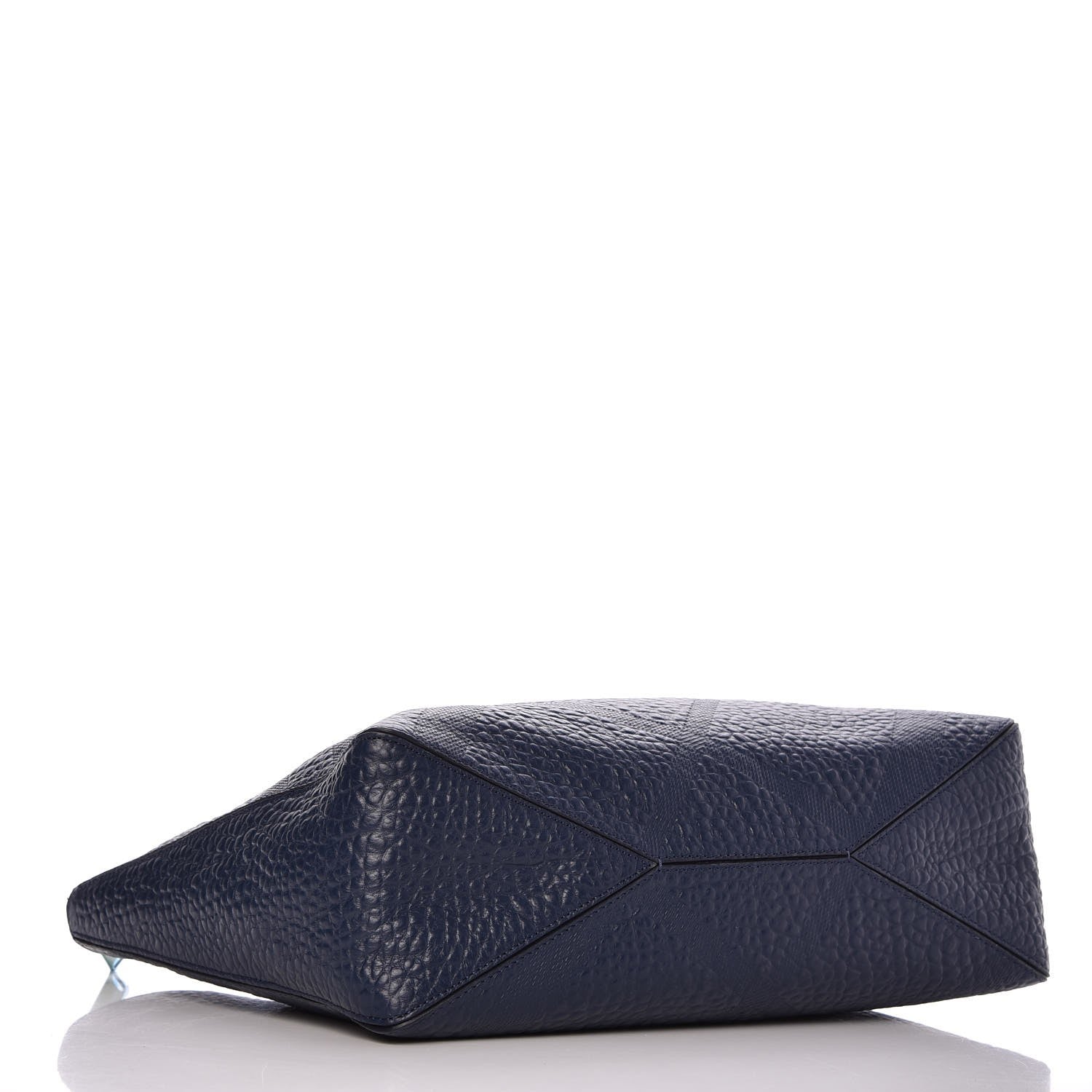 Burberry Heritage Grain Check Embossed Medium Dewsbury Tote Blue Carbon 4 of 8