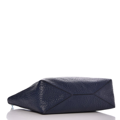 Burberry Heritage Grain Check Embossed Medium Dewsbury Tote Blue Carbon 4 of 8