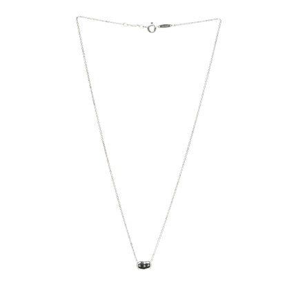 Tiffany Sterling Silver 9mm Elsa Peretti Bean Pendant Necklace 3 of 5