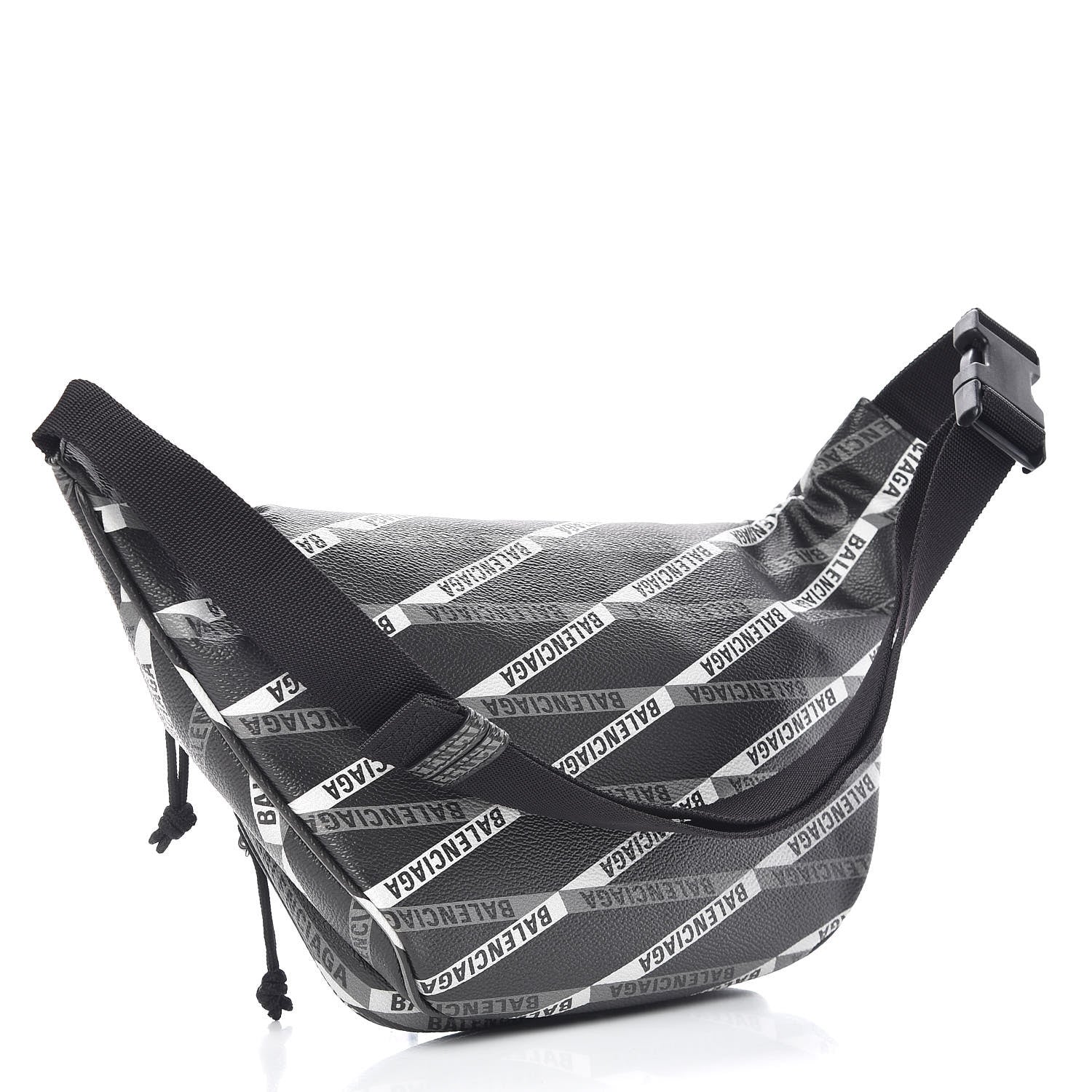 Balenciaga Coated Canvas Losange Monogram Explorer Belt Bag Black Grey 3 of 9