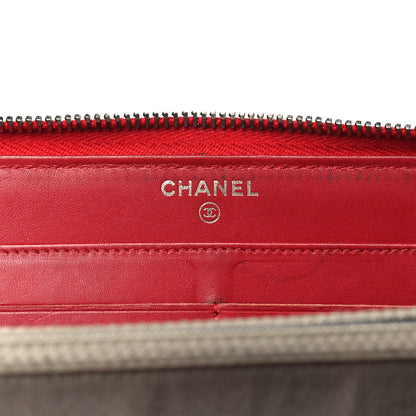 Chanel Patent Quilted Brilliant Zip Around Wallet Red 6 of 15