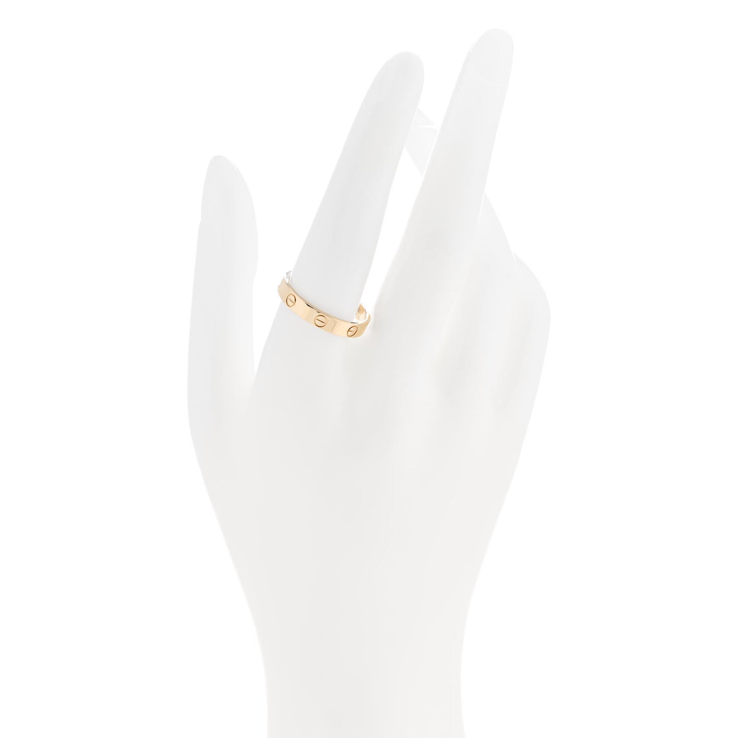 18K Yellow Gold 3.5mm LOVE Wedding Band Ring 60 9