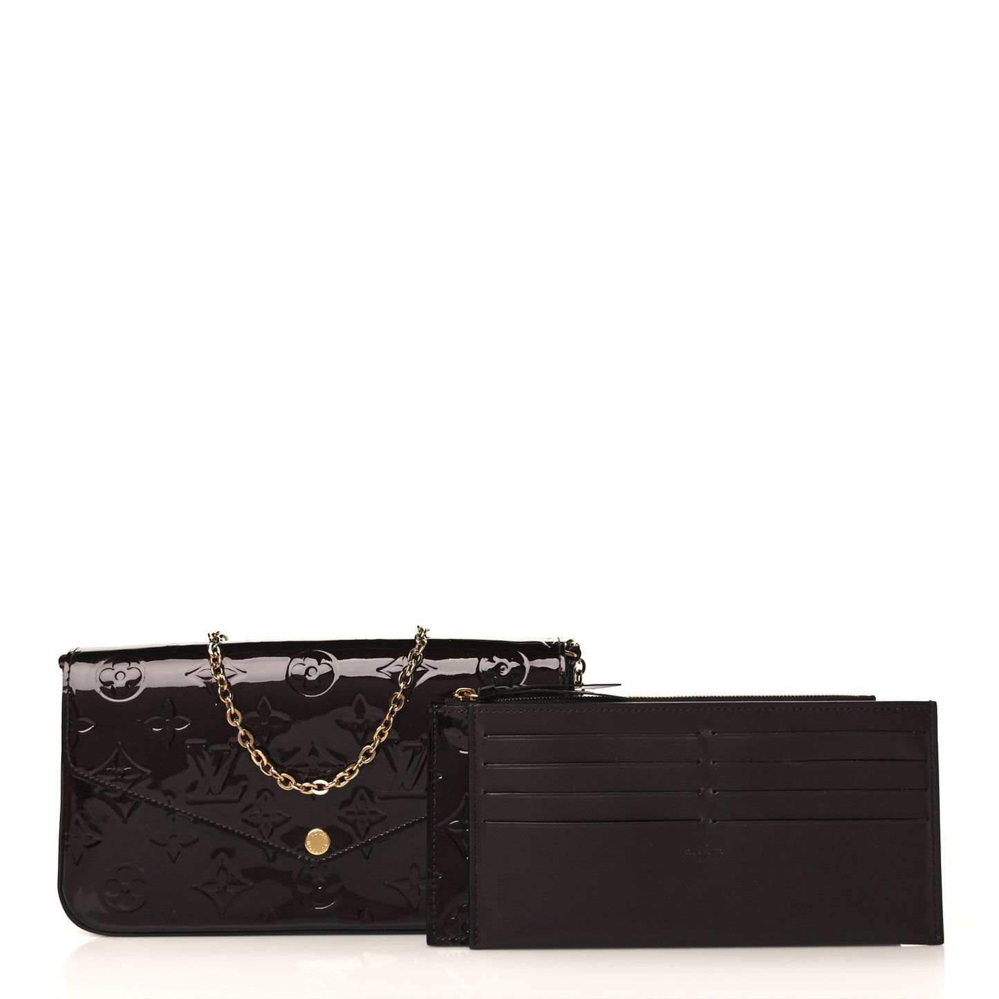 Vernis Pochette Felicie Chain Wallet Amarante