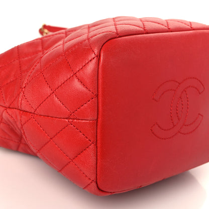 Chanel Lambskin Quilted Small Hobo Red 8 of 10