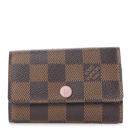Louis Vuitton Damier Ebene Multicles 6 Key Holder Rose Ballerine 1 of 9