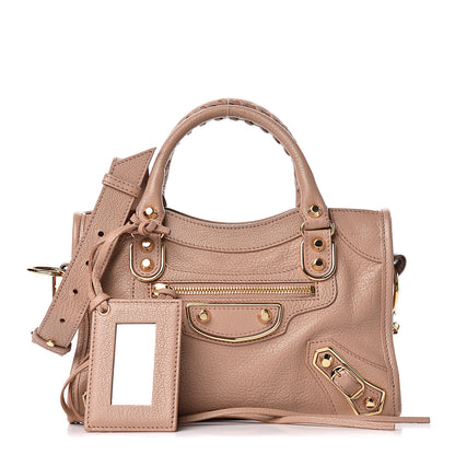 Balenciaga Chevre Gold Metallic Edge Hardware Mini City Rose Des Sables 1 of 11