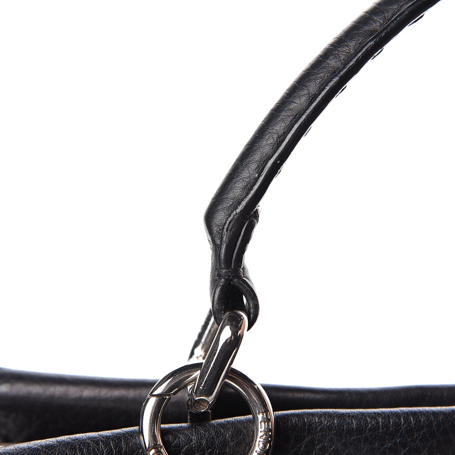 Fendi Cuoio Romano Selleria Bi-Color Large Peekaboo Iconic Satchel Black Mou 13 of 15