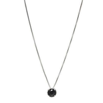 David Yurman Sterling Silver Black Orchid 8mm Petite Chatelaine Pendant Necklace 1 of 5