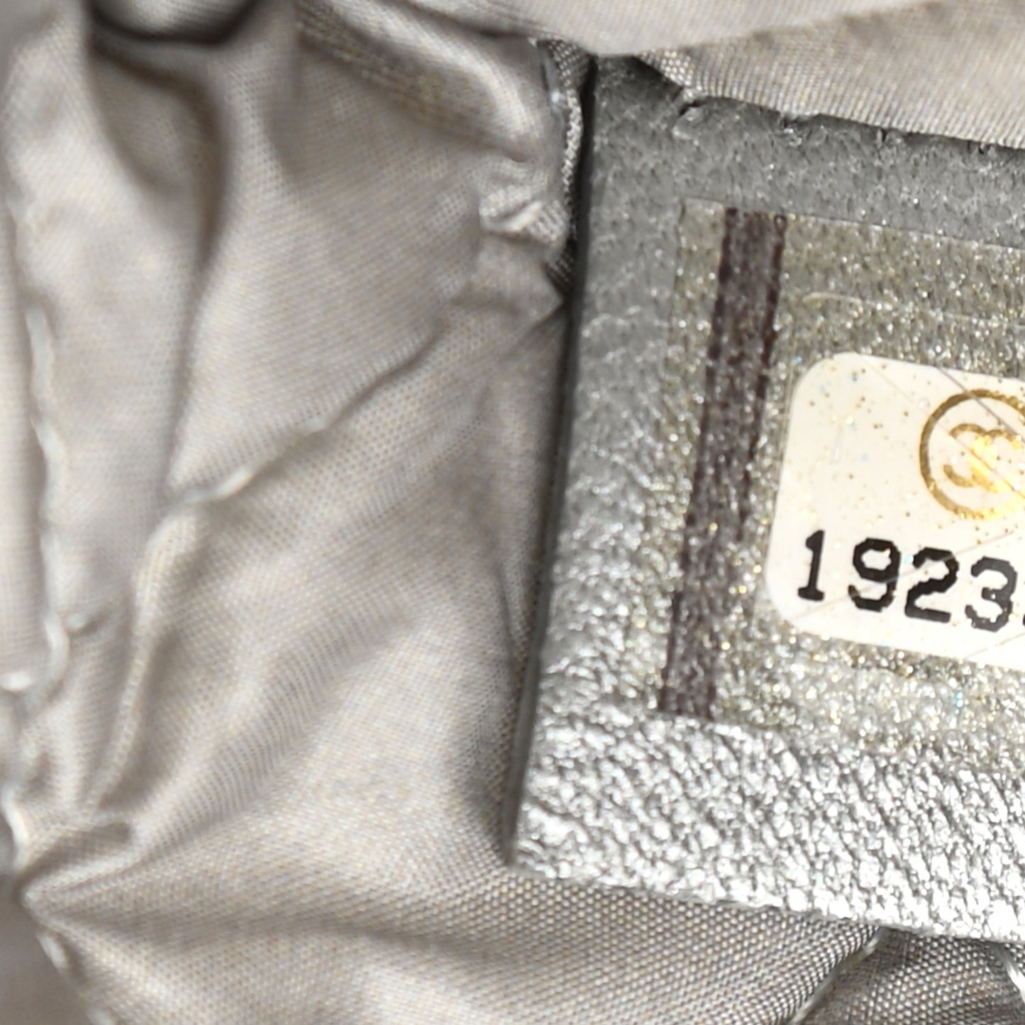 Metallic Lambskin Quilted Reissue Cosmetic Case Silver