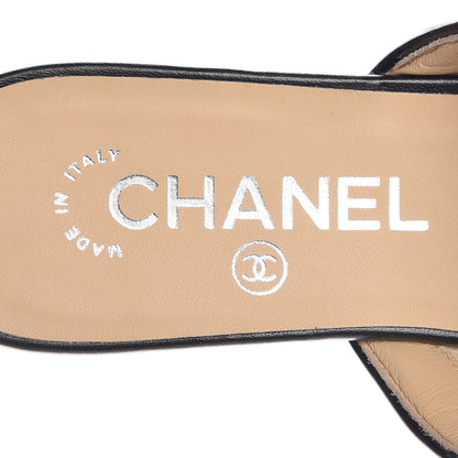 Chanel Lambskin Suede Quilted Mules 35 Black 7 of 9
