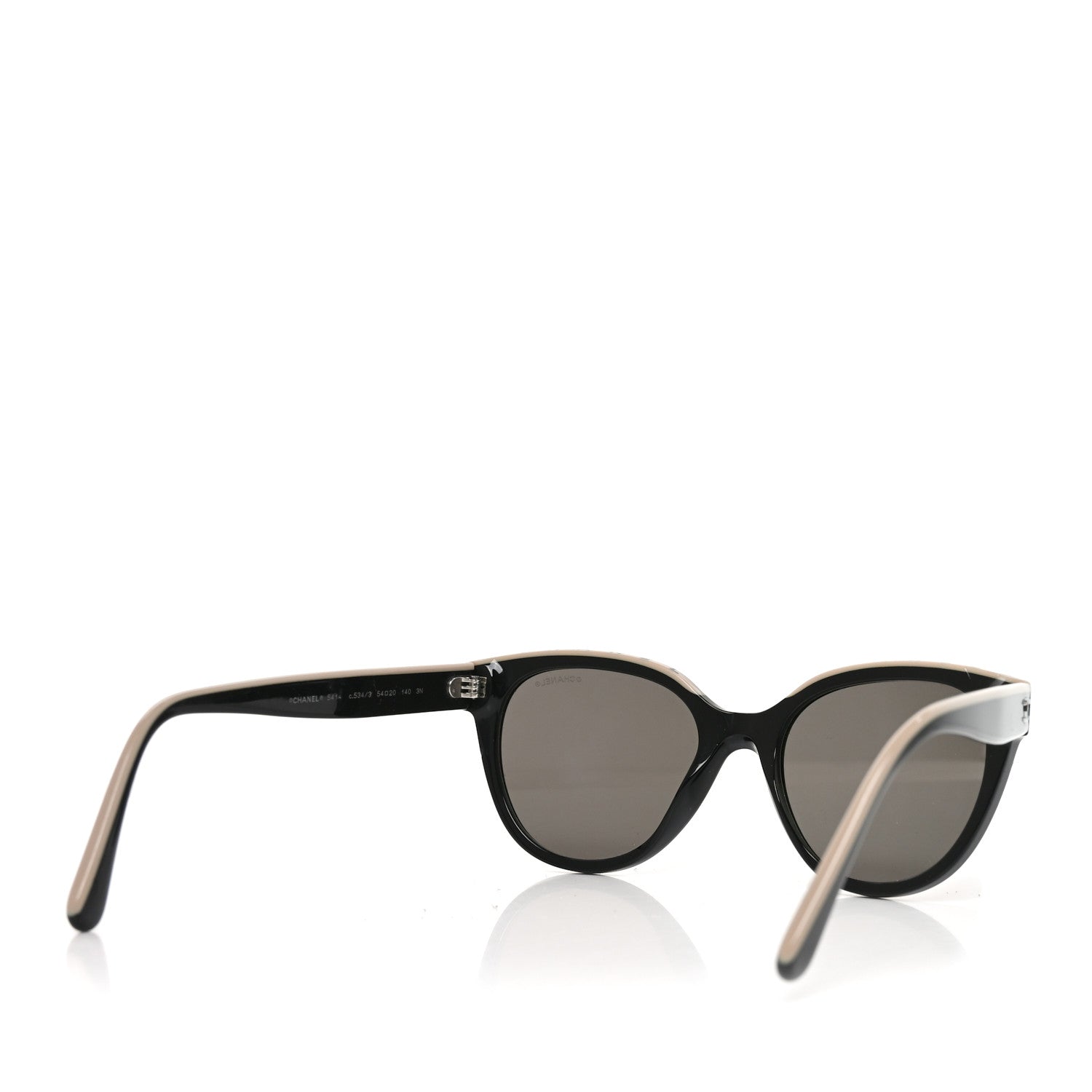 Chanel Acetate CC Butterfly Sunglasses 5414-A Black Beige 4 of 7