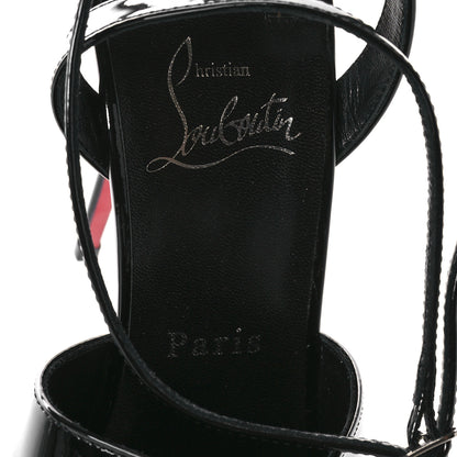 Christian Louboutin Patent Miradona 120 Sandals 38 Black 7 of 8