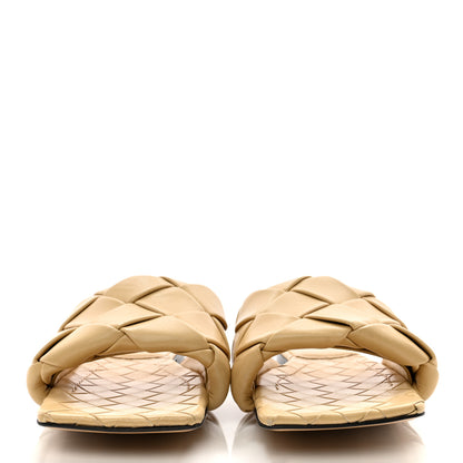 Bottega Veneta BOTTEGA VENETA Nappa Maxi Intrecciato Lido Flat Sandals 37.5 Cane Sugar 2 of 10