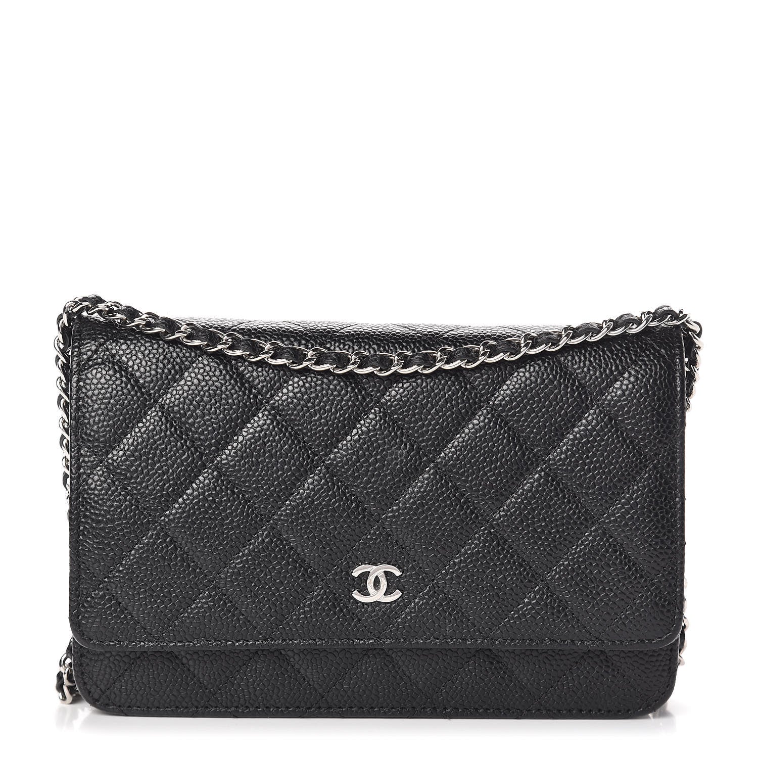 Chanel Caviar Quilted Wallet On Chain WOC Black 1 of 12