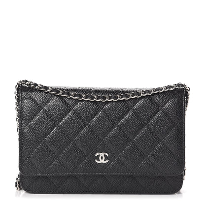 Chanel Caviar Quilted Wallet On Chain WOC Black 1 of 12