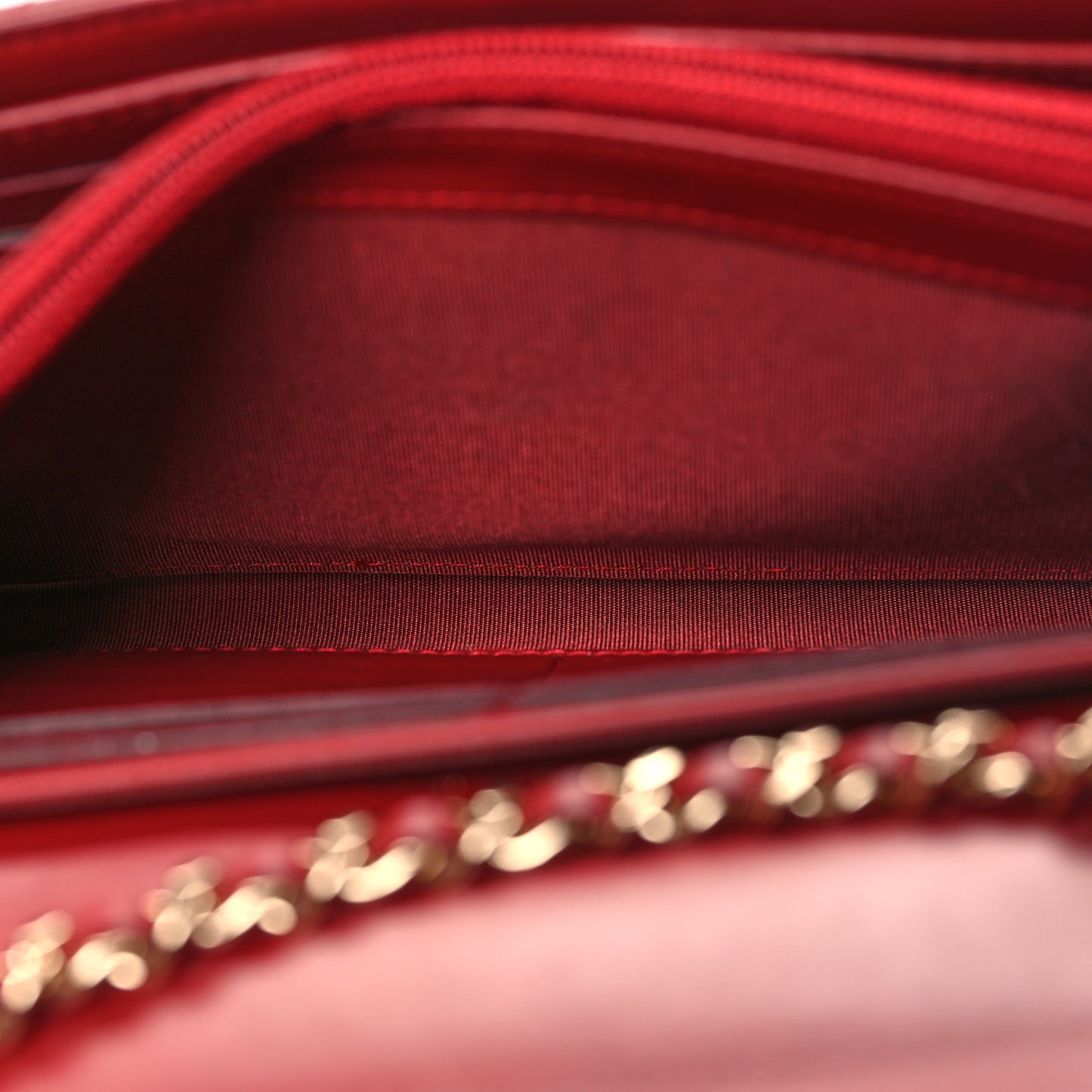 Lambskin Chevron Quilted Long Trendy CC Wallet On Chain WOC Red