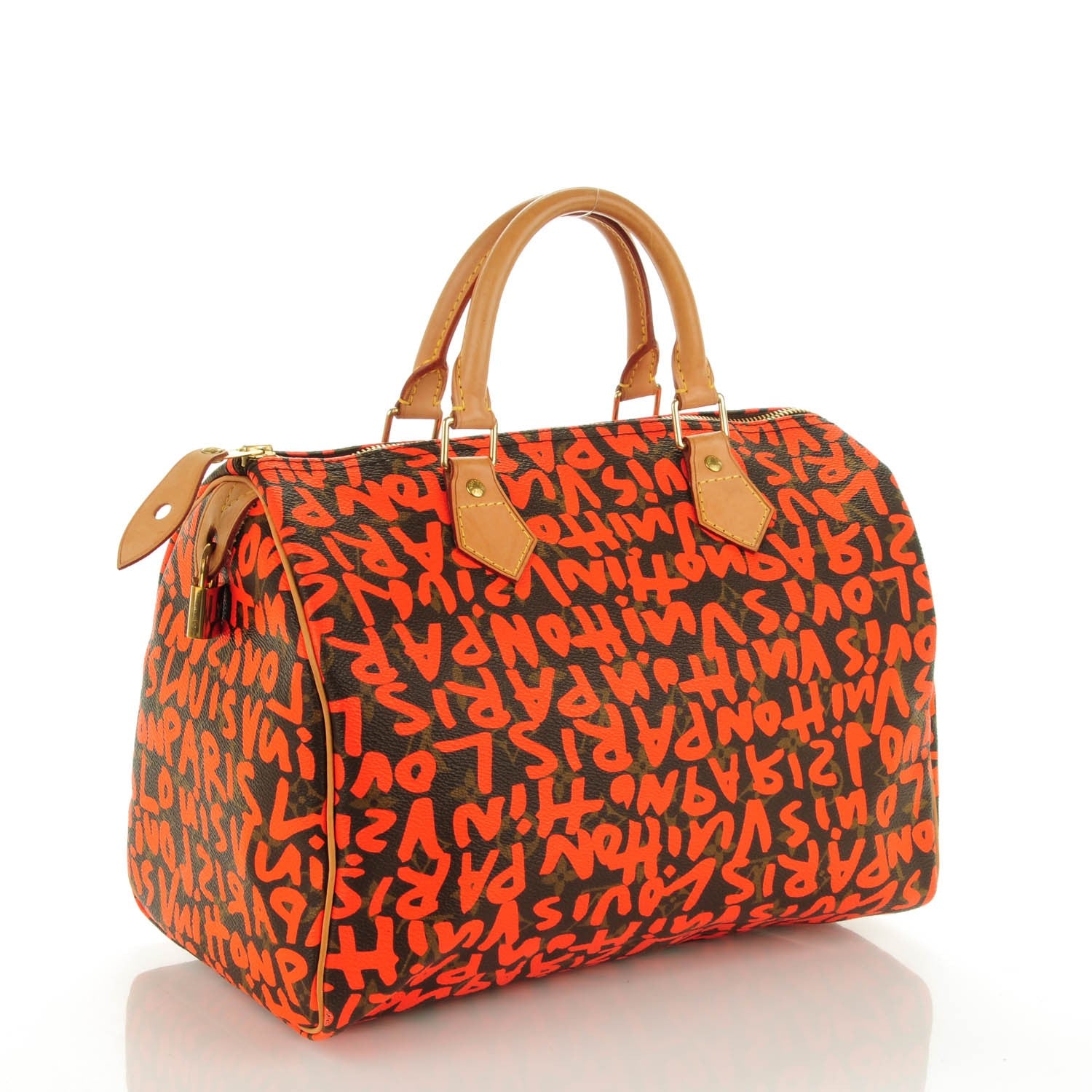Louis Vuitton Monogram Graffiti Speedy 30 Orange 3 of 7