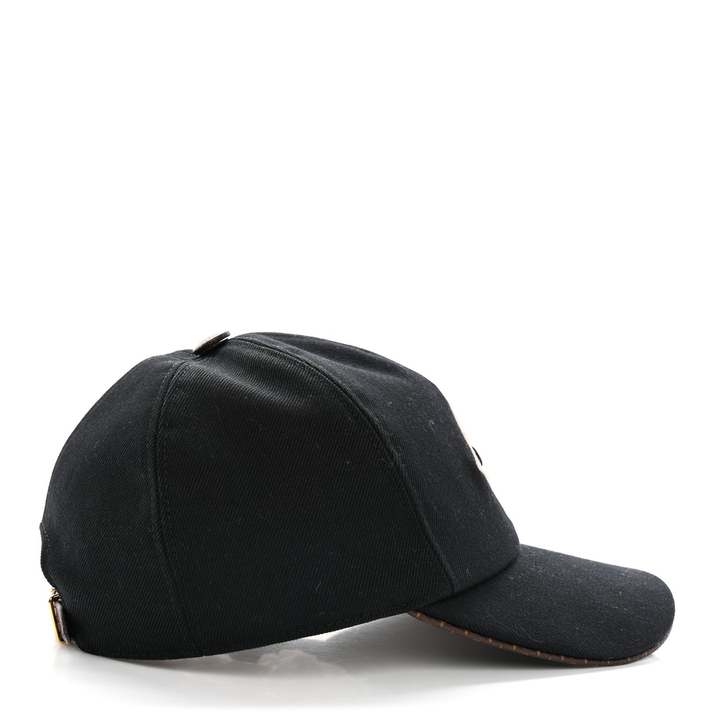 Monogram Cotton Jacquard Embroidered LV Day Cap M Black