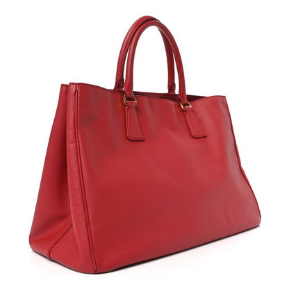Prada Saffiano Lux Large Tote Fuoco 3 of 9
