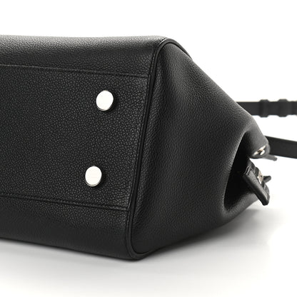Saint Laurent Grained Calfskin Small Cabas Rive Gauche Black 9 of 9