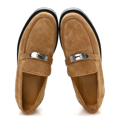 Hermes Suede Men Icone Loafers 43 Brun Fume 2 of 9