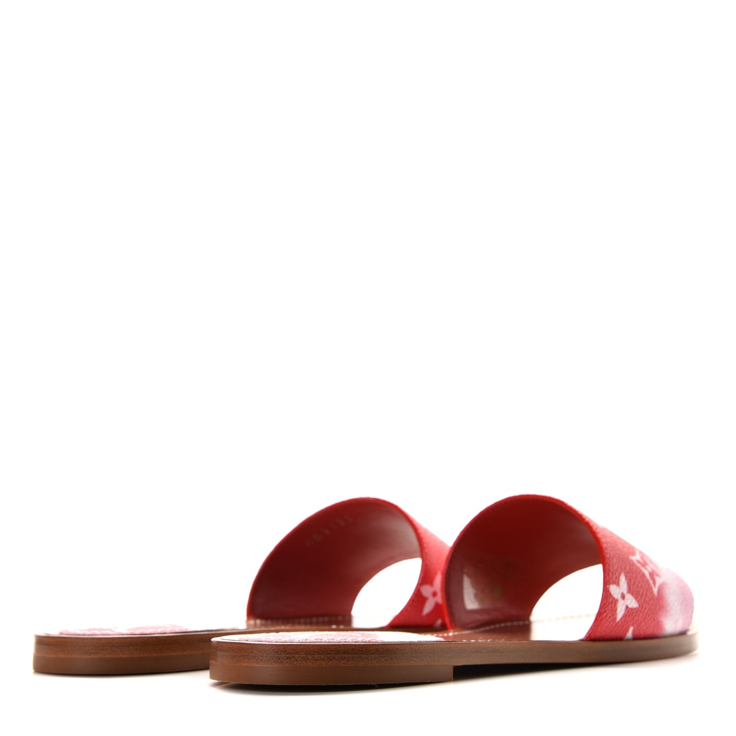 Monogram Escale Lock It Flat Mule 37.5 Rouge