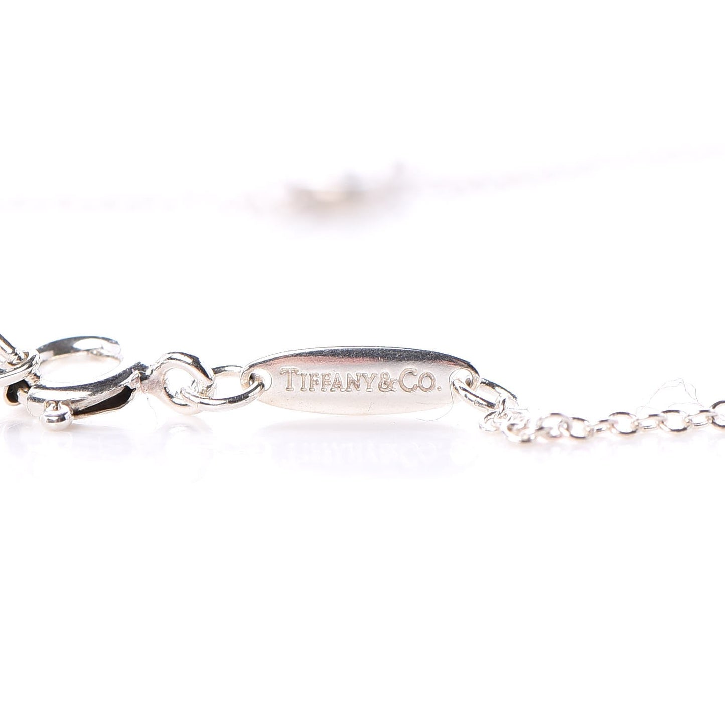 Sterling Silver Diamond .09ctw Elsa Peretti Diamonds by the Yard Three Station Necklace