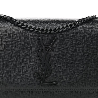 Saint Laurent Grain De Poudre Small Monogram Kate Satchel Black 8 of 12