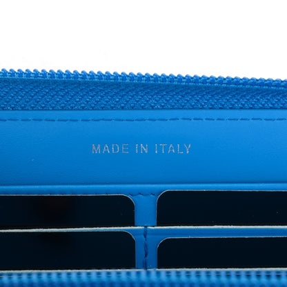 Chanel Patent Quilted Boy Zip Around Wallet Light Blue 7 of 8