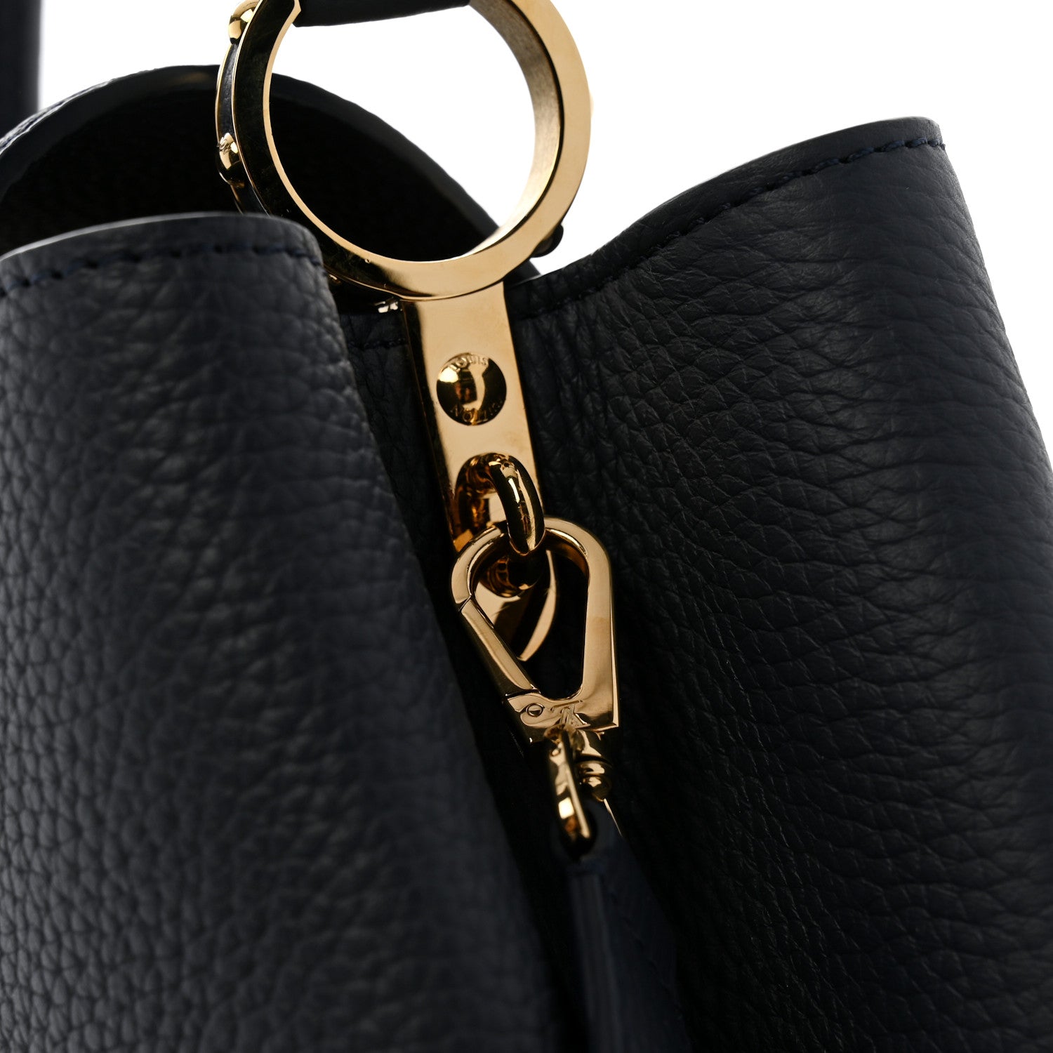Louis Vuitton Taurillon Capucines PM Navy 10 of 10