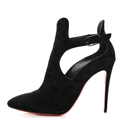 Christian Louboutin Veau Velours Canadada 100 Booties 36.5 Black 1 of 8