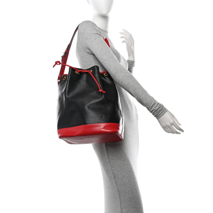 Louis Vuitton Epi Bi-Color Noe Castillan Red Black 2 of 12
