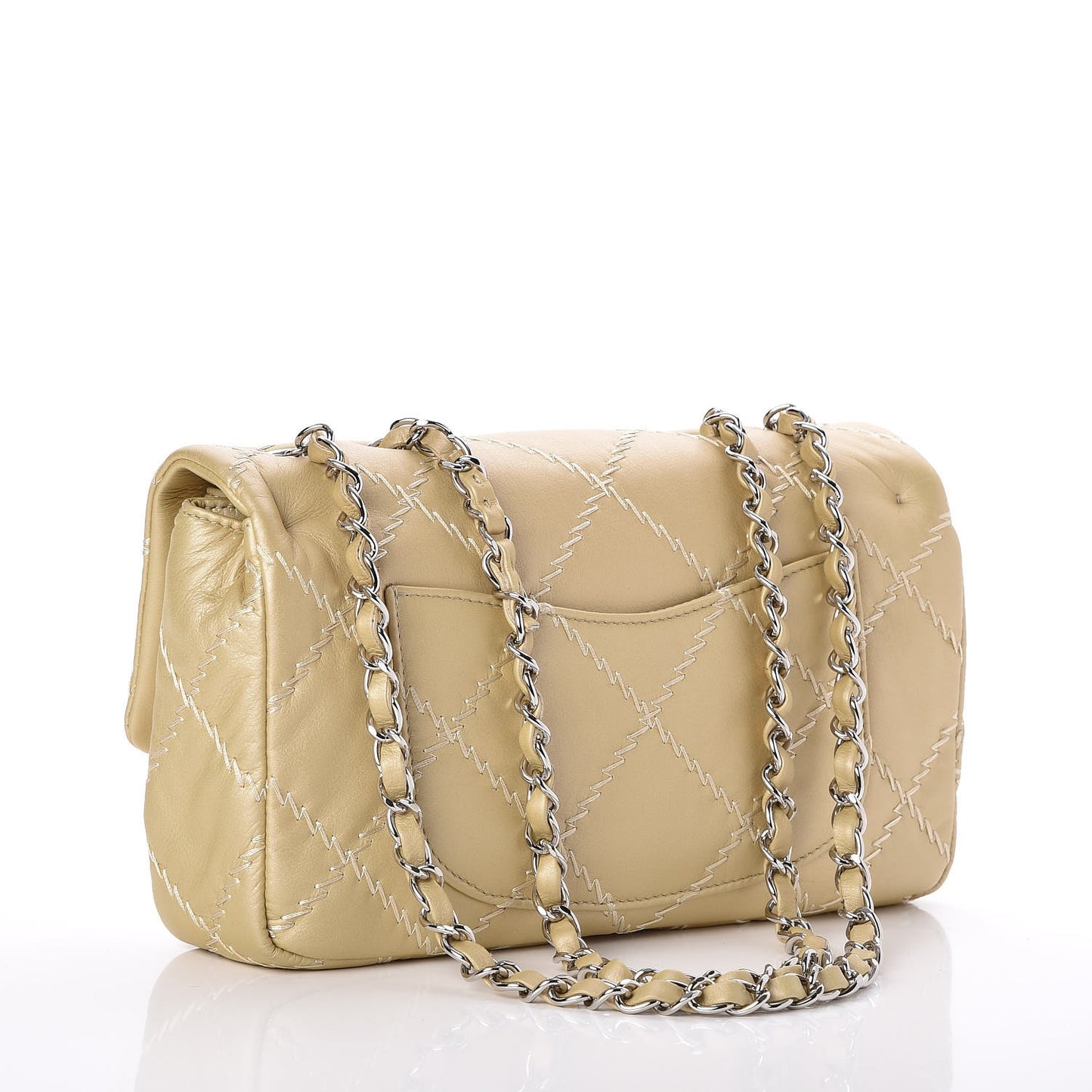 Calfskin Ultimate Stitch Flap Gold