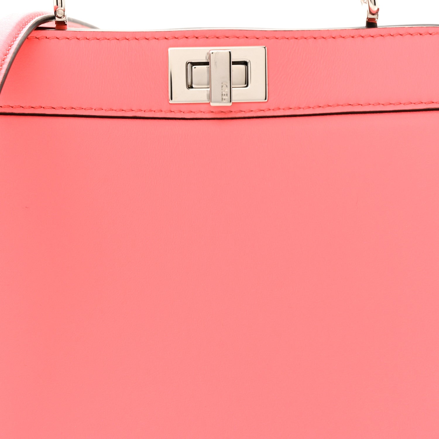 Fendi Shiny Nappa Petite Peekaboo I SEE U Satchel Pink Dalia 8 of 12