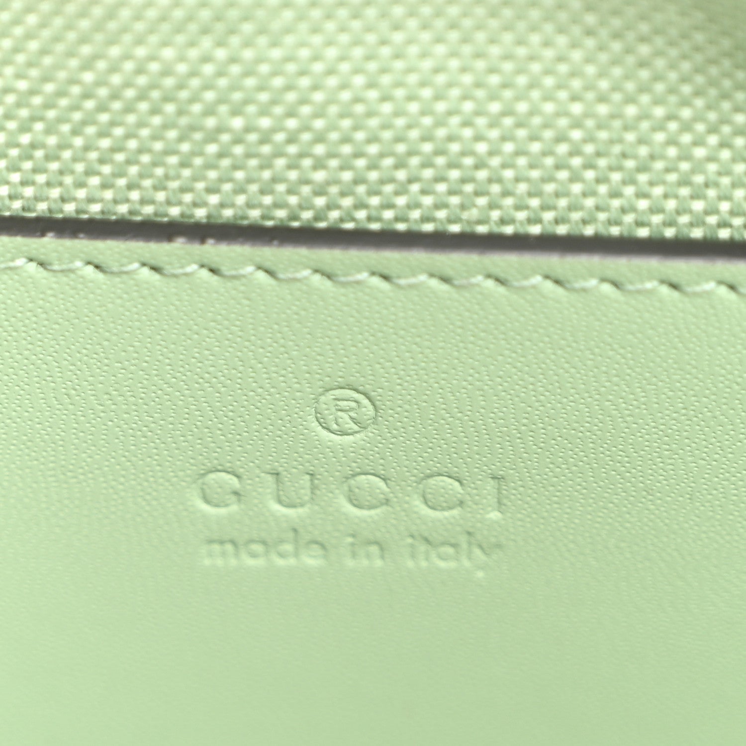 Gucci Denim GG Monogram Calfskin Mini Ophidia Top Handle Bag Pale Green 5 of 8