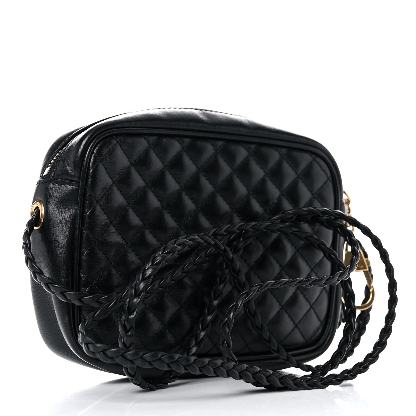 Calfskin Trapuntata Web Mini GG Shoulder Bag Black