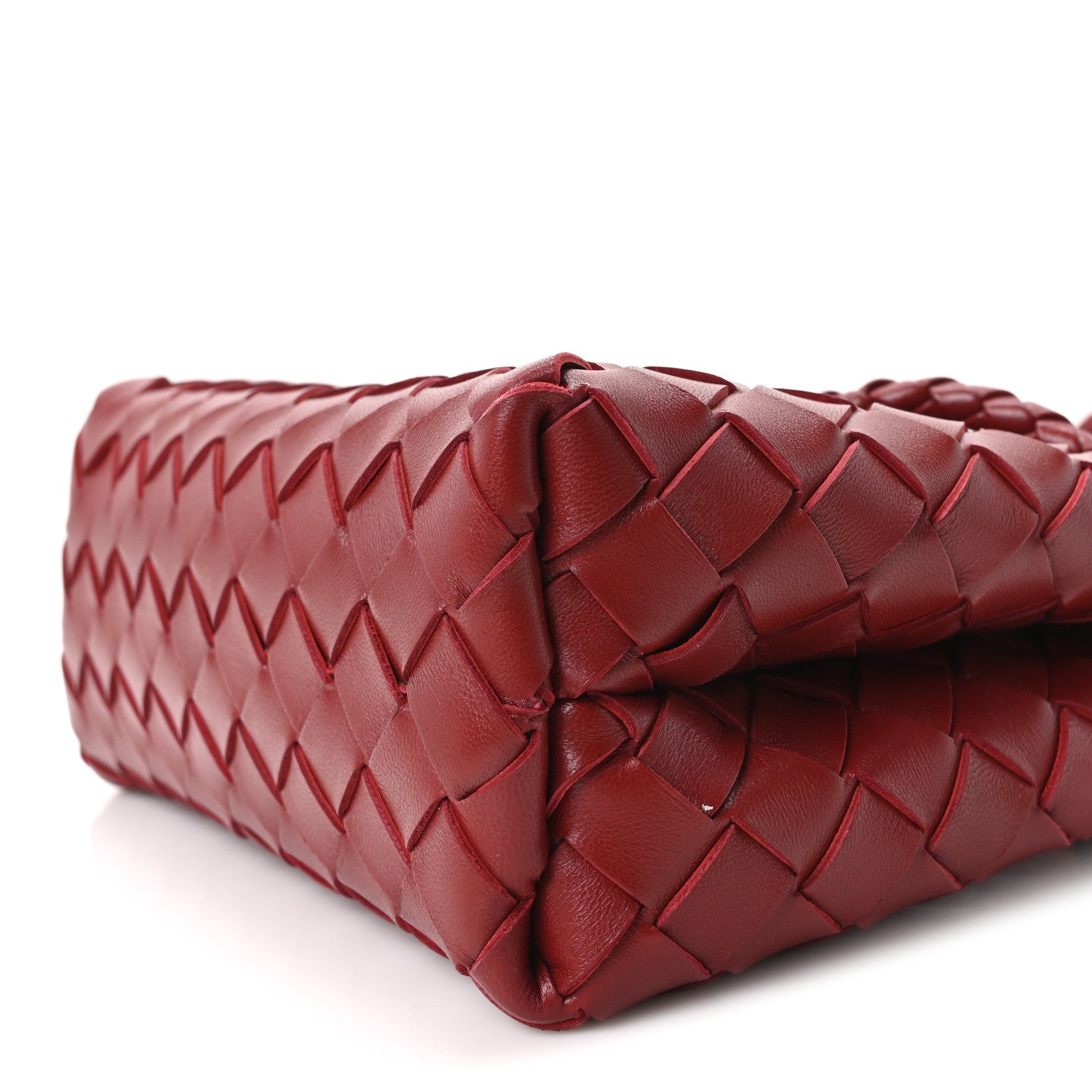 Bottega Veneta Nappa Intrecciato Mini Andiamo Shoulder Bag Lava Red 8 of 9