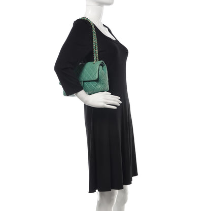Chanel Lambskin Quilted Medium Double Flap Green 2 of 14