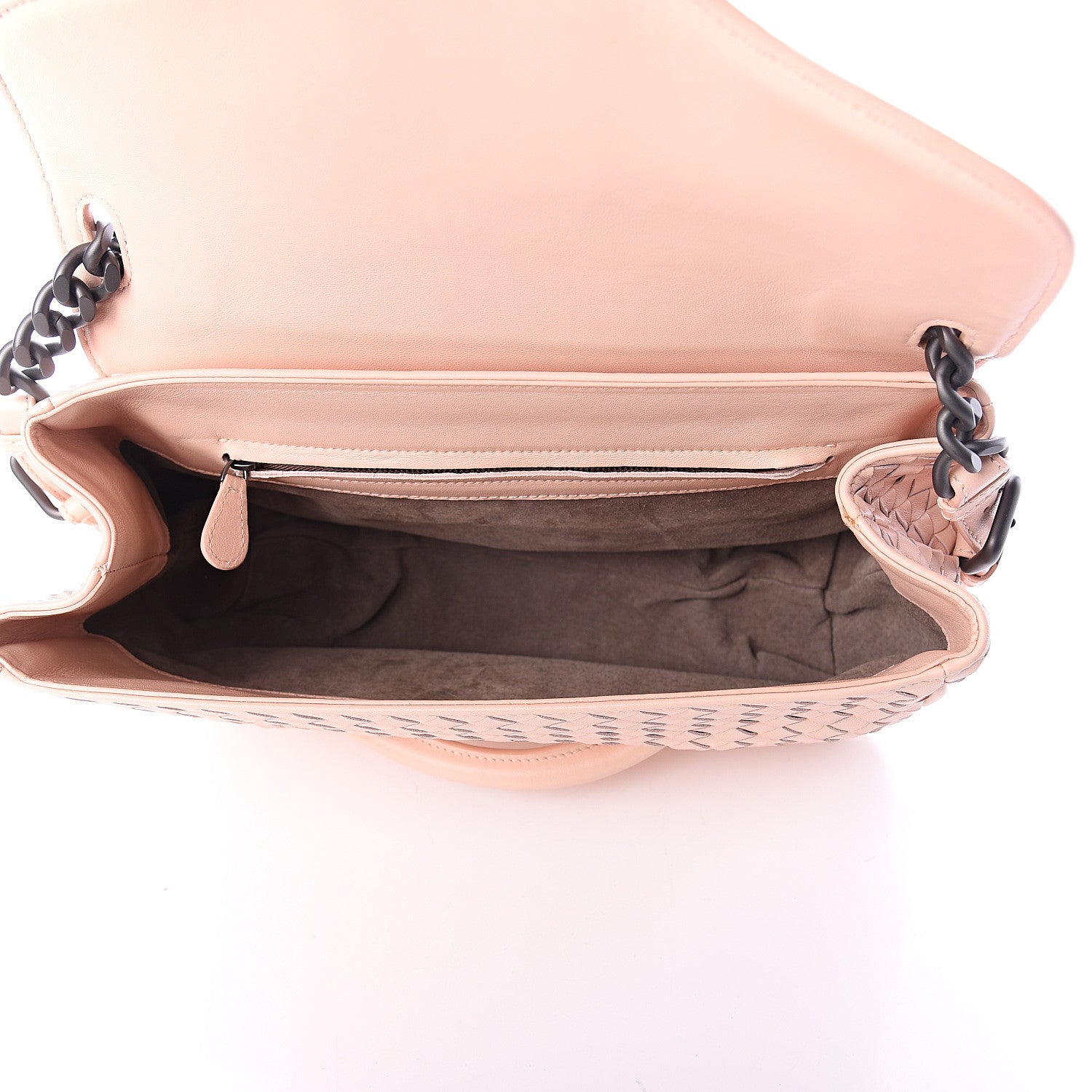 Bottega Veneta Nappa Intrecciato Rialto Shoulder Bag Flamingo 4 of 8