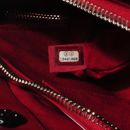 Chanel Patent Quilted CC Angle Tote Red 8 of 10