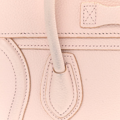 Celine Drummed Calfskin Nano Luggage Pale Pink 11 of 16