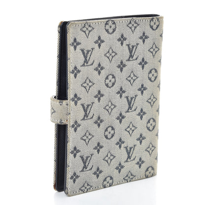 Louis Vuitton Mini Lin Small Ring Agenda Cover Blue 3 of 7