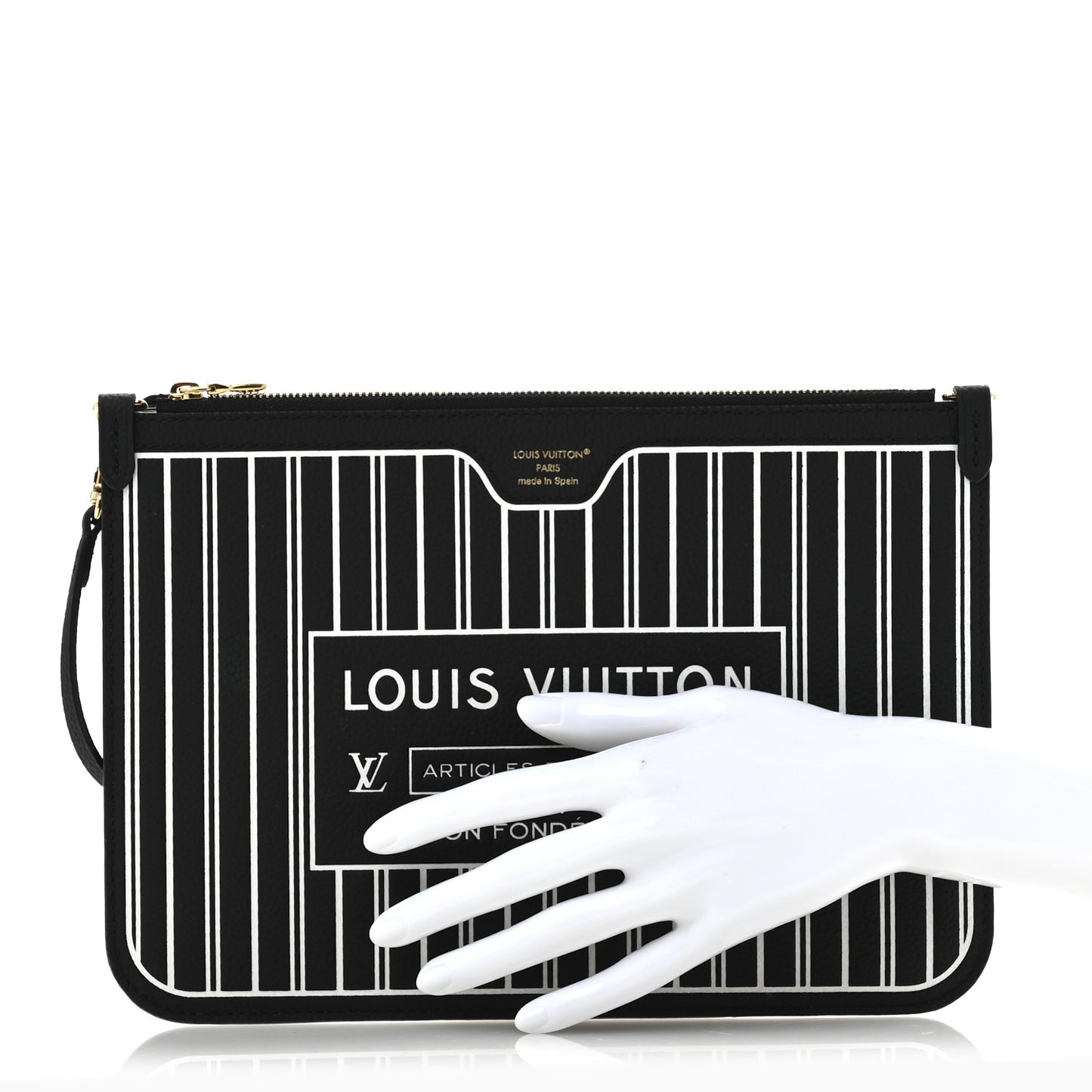 Calfskin Neverfull Inside Out MM Pochette Black