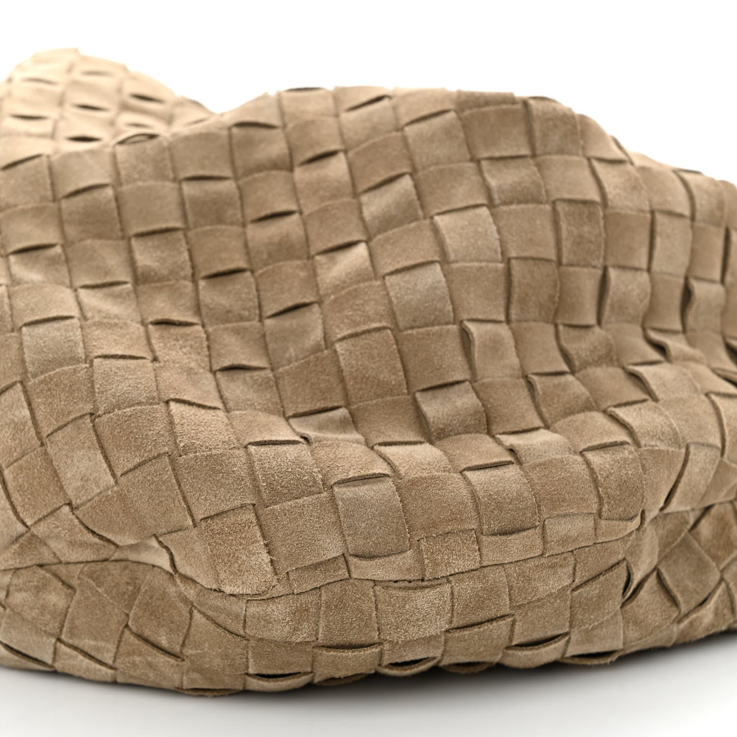 Bottega Veneta Suede Calfskin Intrecciato Teen Jodie Hobo Taupe 9 of 9