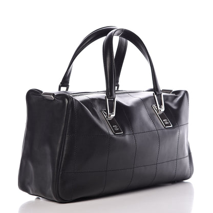 Chanel Lambskin Square Stitched Large Tote Black 3 of 9