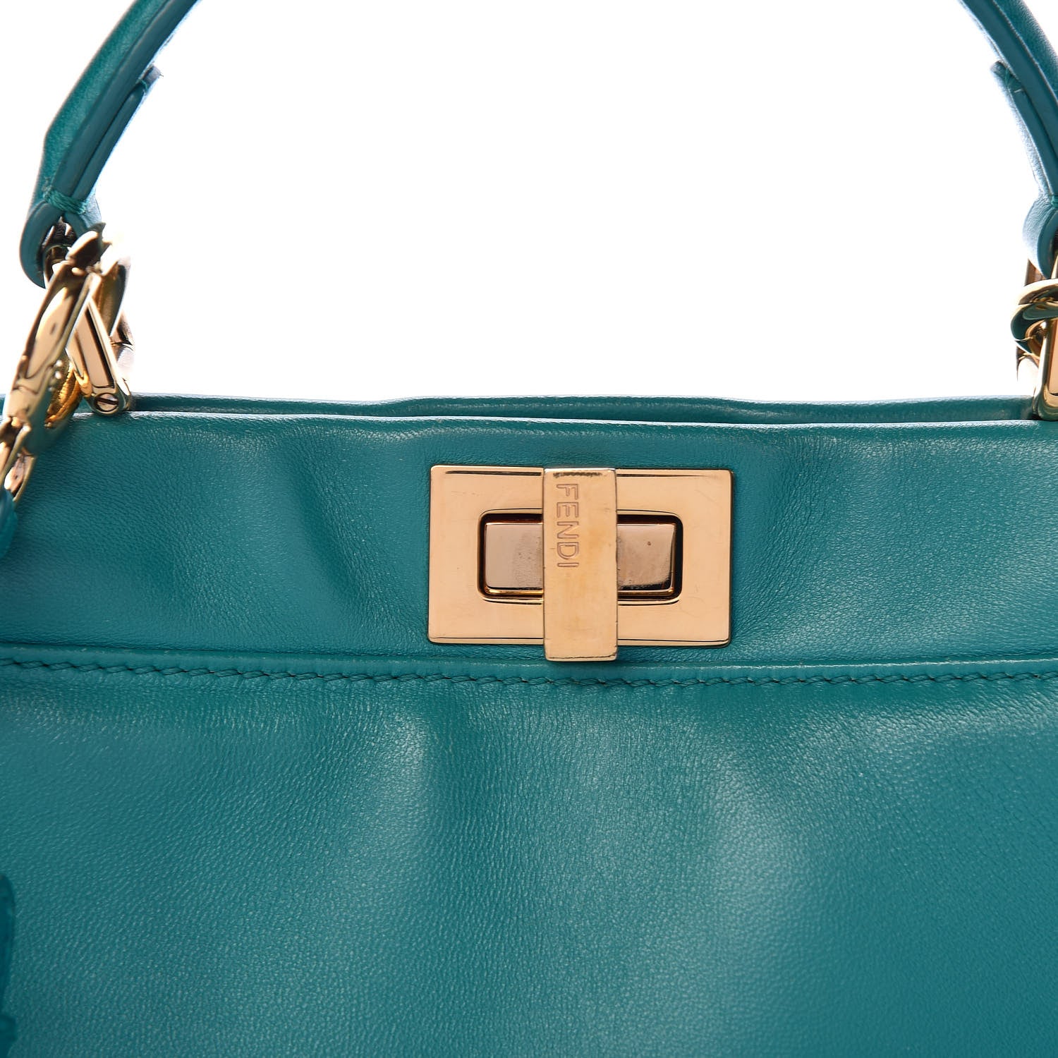 Fendi Nappa Mini Peekaboo Iconic Satchel Lago 11 of 14
