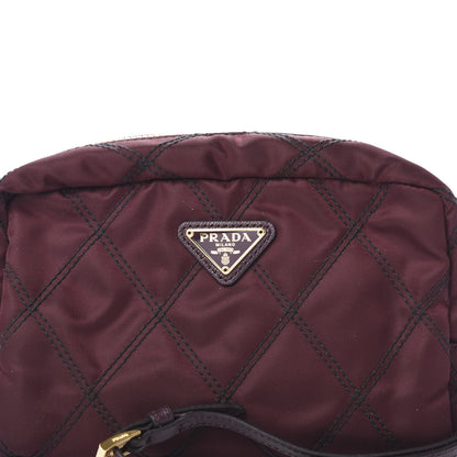 Prada Tessuto Nylon Saffiano Impunturato Quilted Wristlet Granato 10 of 10